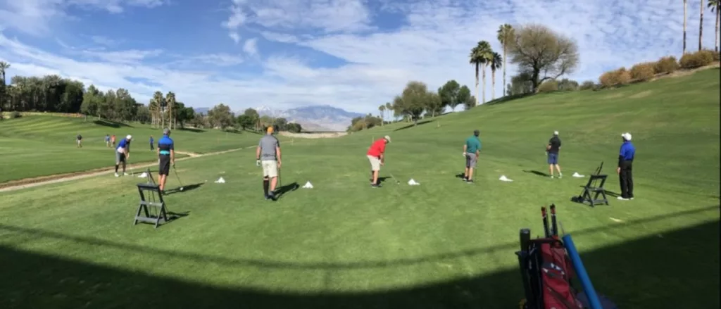 Six Golfers enjoying a golf made simple custom school